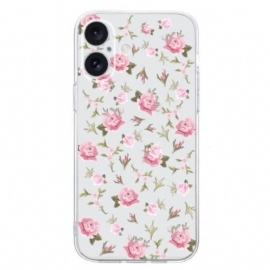 Deksel iPhone 16 Plus Små Rosa Blomster