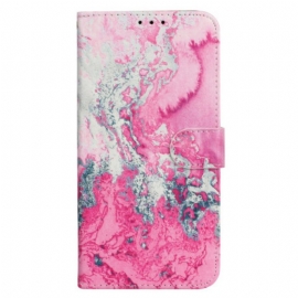 Folio Deksel iPhone 16 Plus Marinerosa Marmor