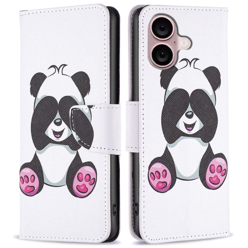 Folio Deksel iPhone 16 Plus Panda