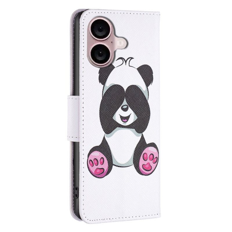 Folio Deksel iPhone 16 Plus Panda