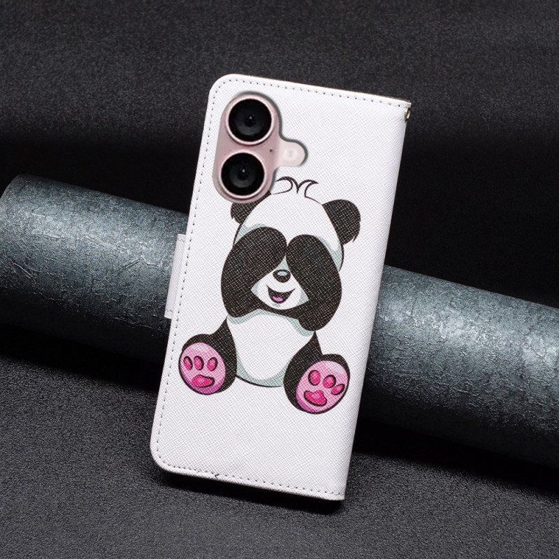 Folio Deksel iPhone 16 Plus Panda