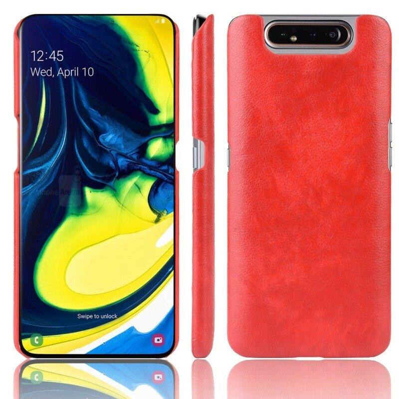 Deksel Til Samsung Galaxy A80 / A90 Litchi Skinneffekt