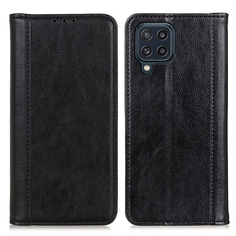 Beskyttelse Deksel Til Samsung Galaxy M32 Folio Deksel Elegance Split Litchi Leather