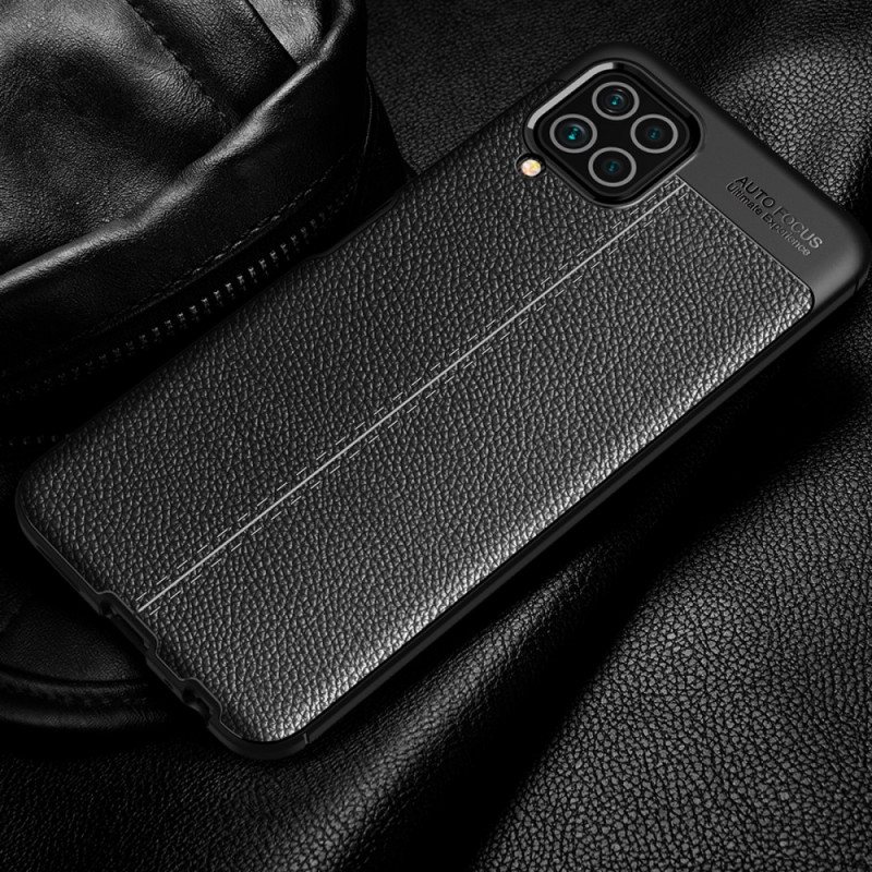 Deksel Til Samsung Galaxy M32 Dobbel Linje Litchi Leather Effect