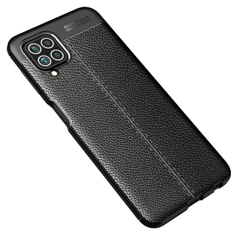 Deksel Til Samsung Galaxy M32 Dobbel Linje Litchi Leather Effect