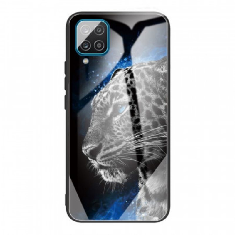 Deksel Til Samsung Galaxy M32 Feline Face Herdet Glass