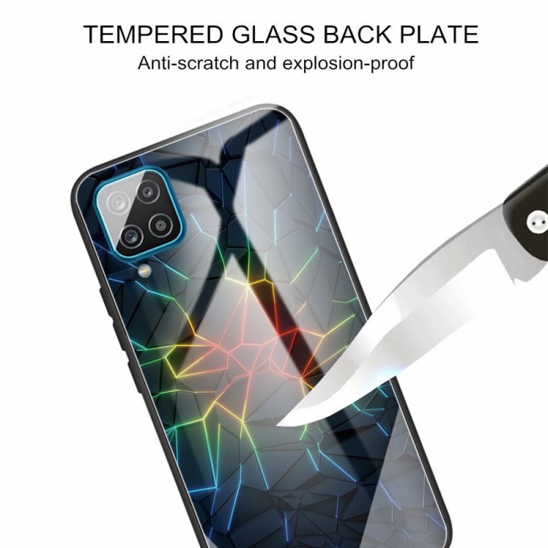 Deksel Til Samsung Galaxy M32 Geometri Herdet Glass