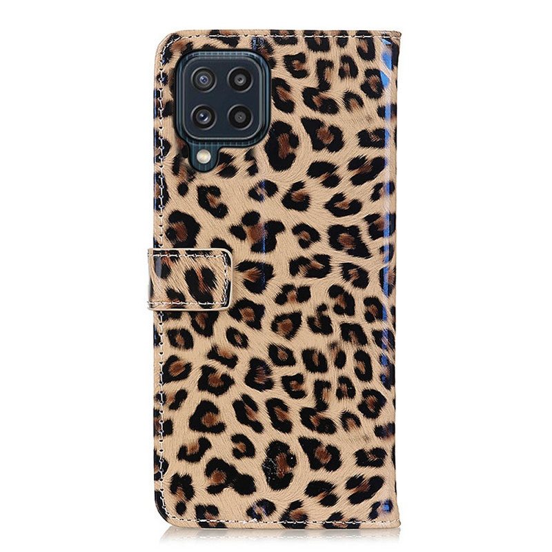 Folio Deksel Til Samsung Galaxy M32 Leopard