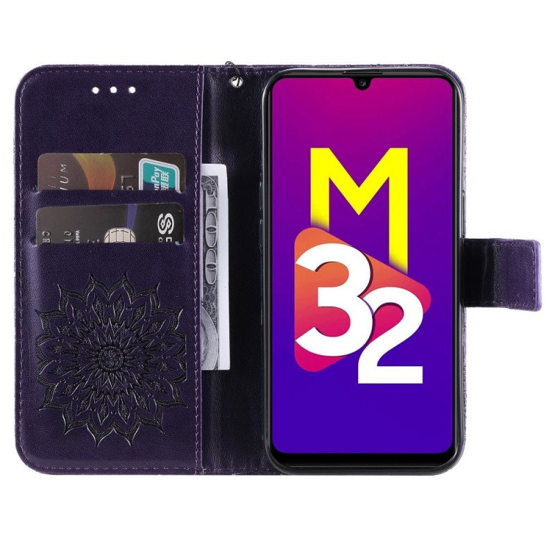 Lærdeksel Til Samsung Galaxy M32 Solblomst