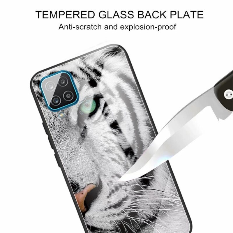 Mobildeksel Til Samsung Galaxy M32 Tiger Herdet Glass