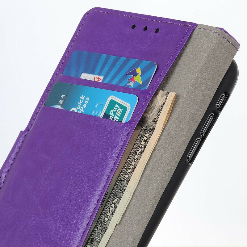 Folio Deksel Til Samsung Galaxy S21 Plus 5G Elegant Skinnende Skinneffekt