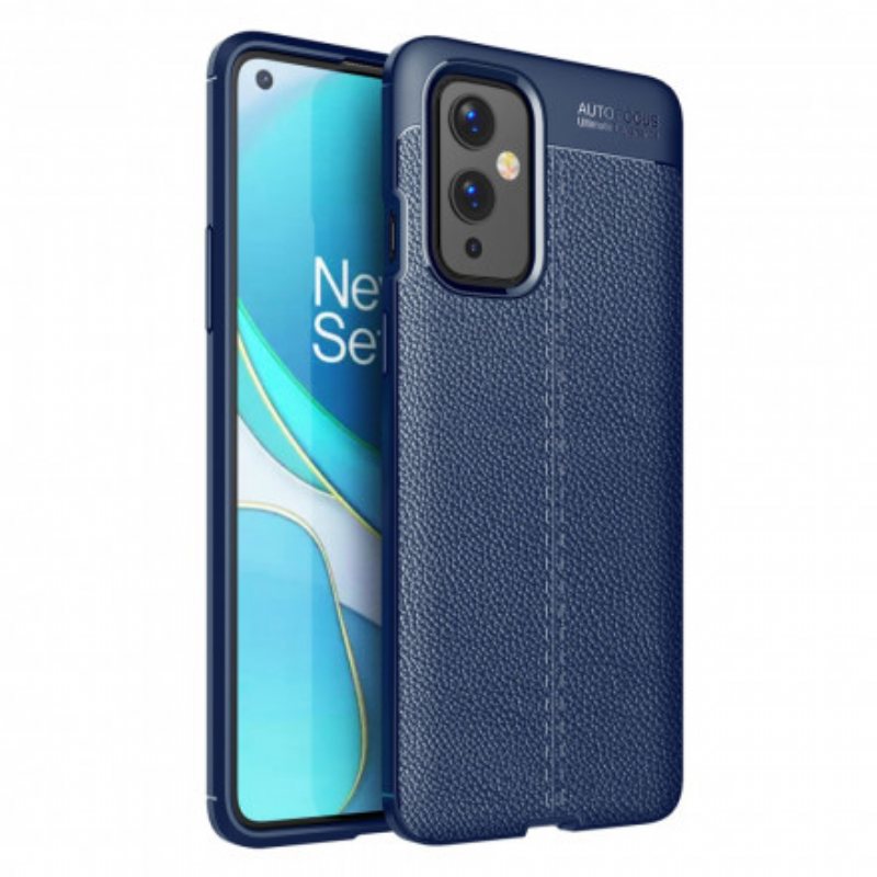 Deksel Til OnePlus 9 Dobbel Linje Litchi Leather Effect