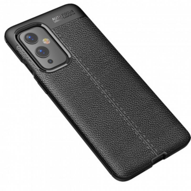 Deksel Til OnePlus 9 Dobbel Linje Litchi Leather Effect