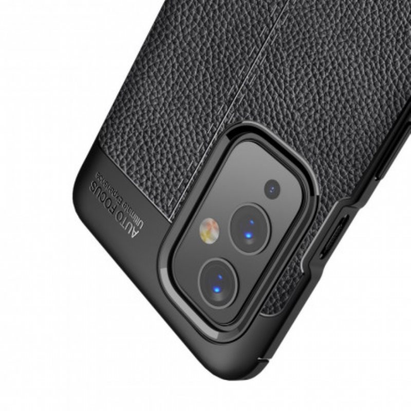 Deksel Til OnePlus 9 Dobbel Linje Litchi Leather Effect