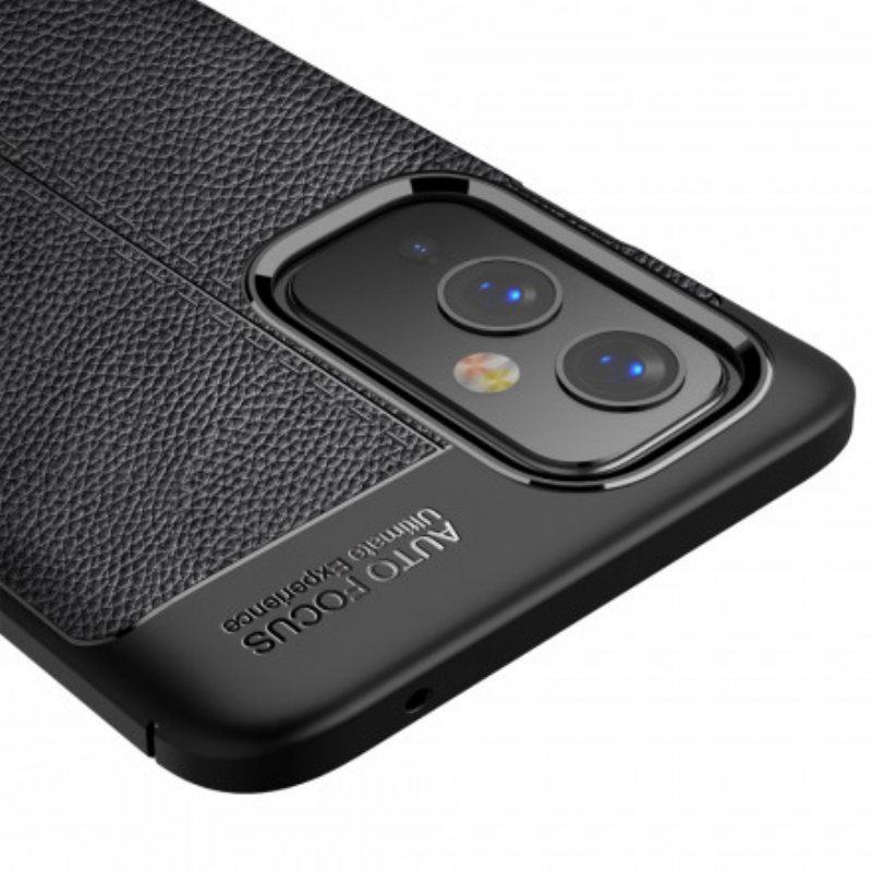 Deksel Til OnePlus 9 Dobbel Linje Litchi Leather Effect