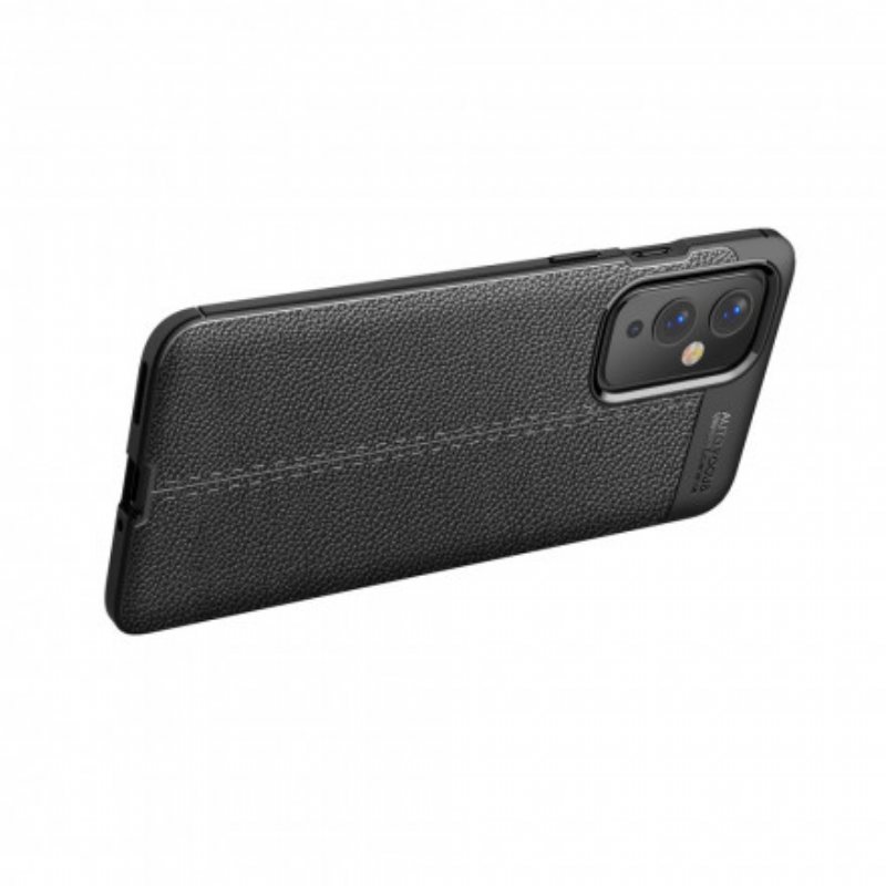 Deksel Til OnePlus 9 Dobbel Linje Litchi Leather Effect