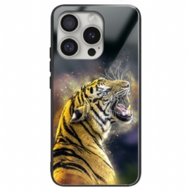 Deksel iPhone 16 Pro Brølende Tiger Herdet Glass Beskyttelse Deksel