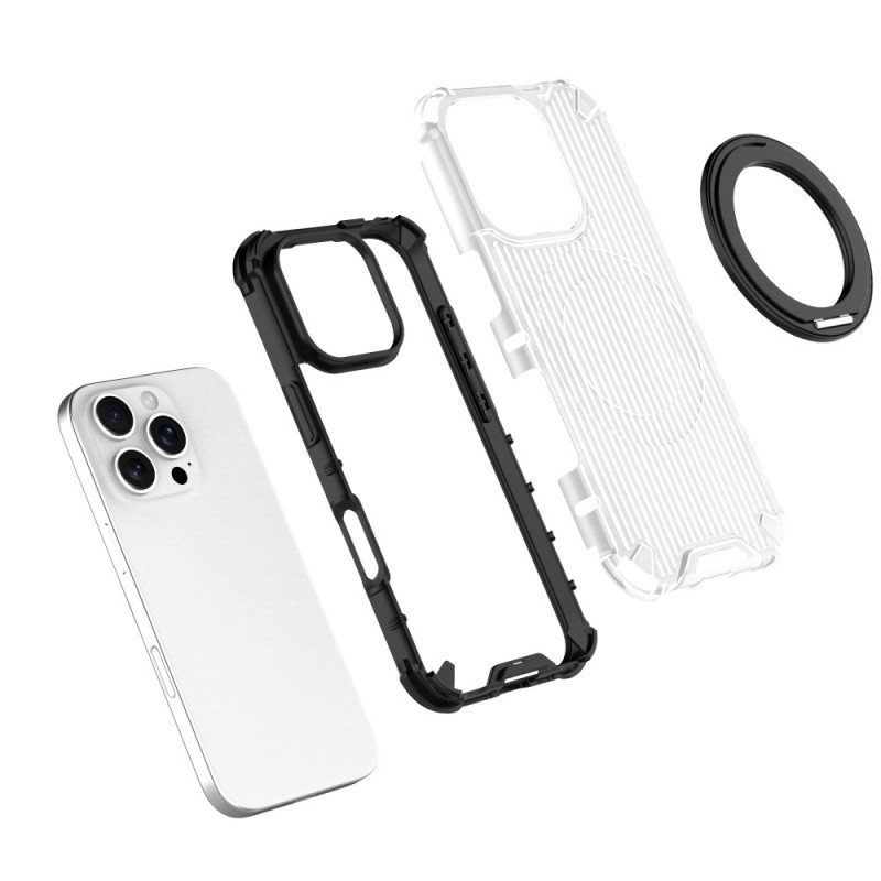 Deksel iPhone 16 Pro Stripes Ring-magnetisk Holder Beskyttelse Deksel