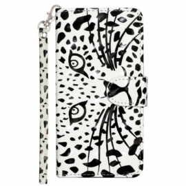 Folio Deksel iPhone 16 Pro Leopardhode Med Stropp