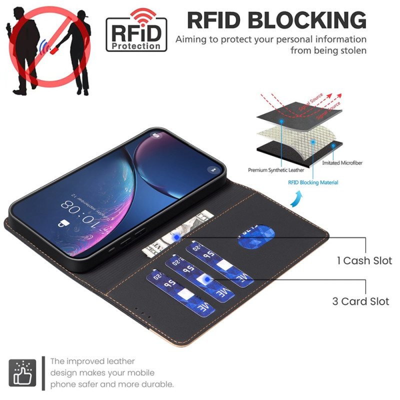 Folio Deksel iPhone 16 Pro Tofarget Rfid Binfen Farge