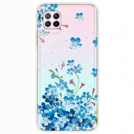 Deksel Til Huawei P40 Lite Bukett Med Blå Blomster