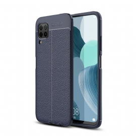 Deksel Til Huawei P40 Lite Dobbel Linje Litchi Leather Effect