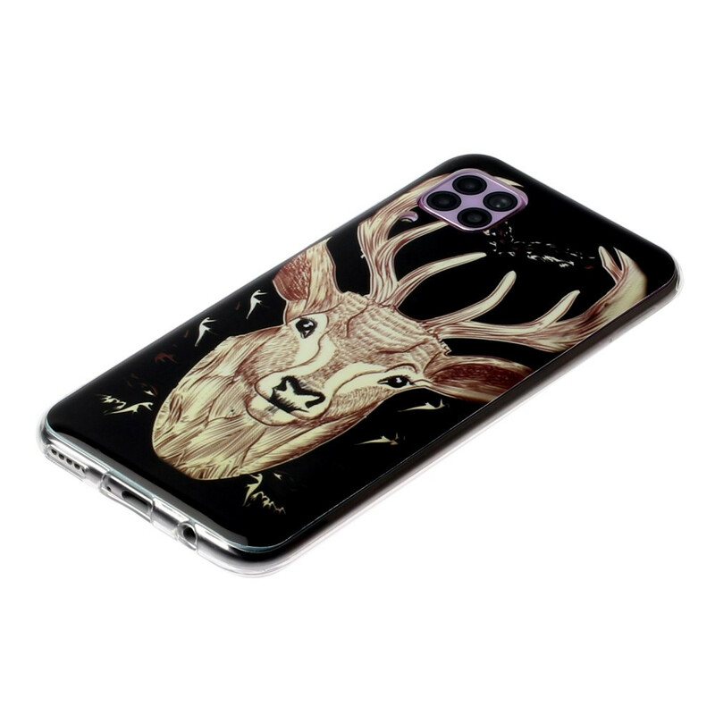 Deksel Til Huawei P40 Lite Fluorescerende Majestic Deer