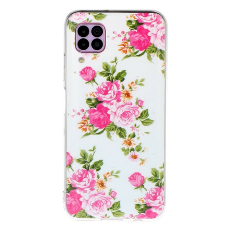 Mobildeksel Til Huawei P40 Lite Fluorescerende Liberty-blomster