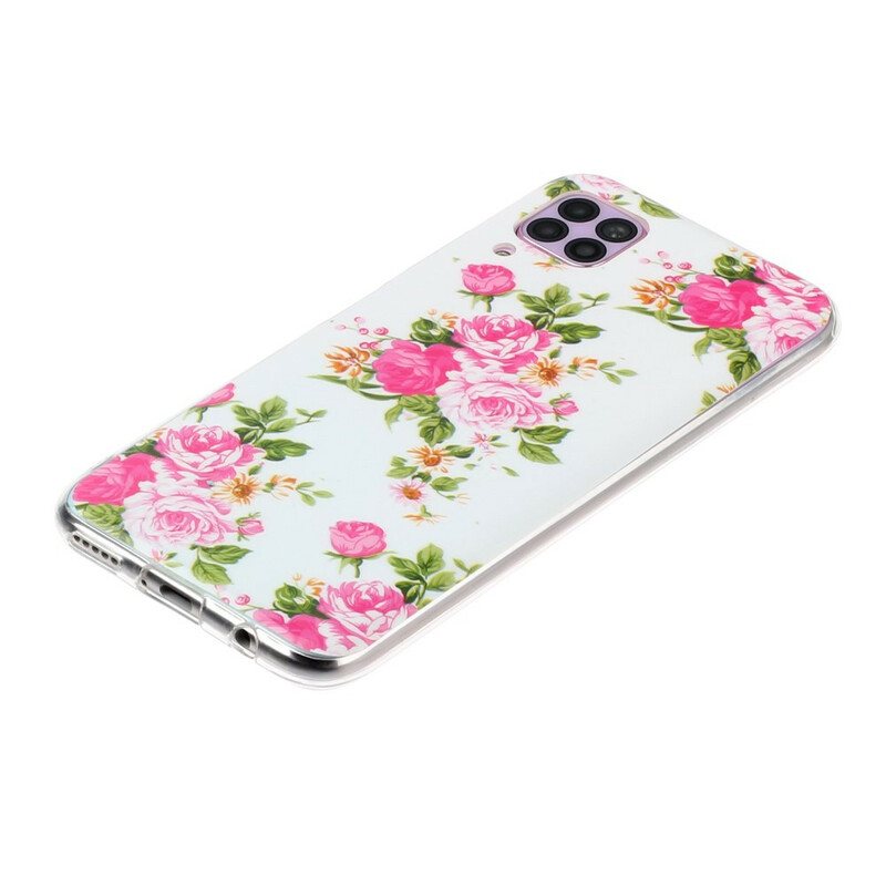 Mobildeksel Til Huawei P40 Lite Fluorescerende Liberty-blomster