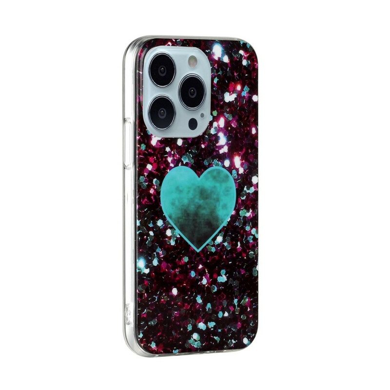 Deksel Til iPhone 13 Pro Glitter Marmor