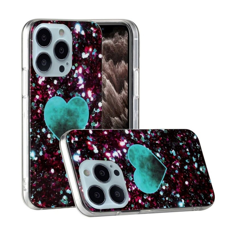 Deksel Til iPhone 13 Pro Glitter Marmor