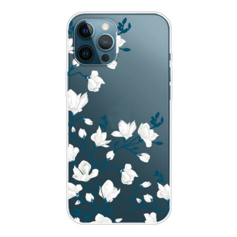 Deksel Til iPhone 13 Pro Hvite Blomster