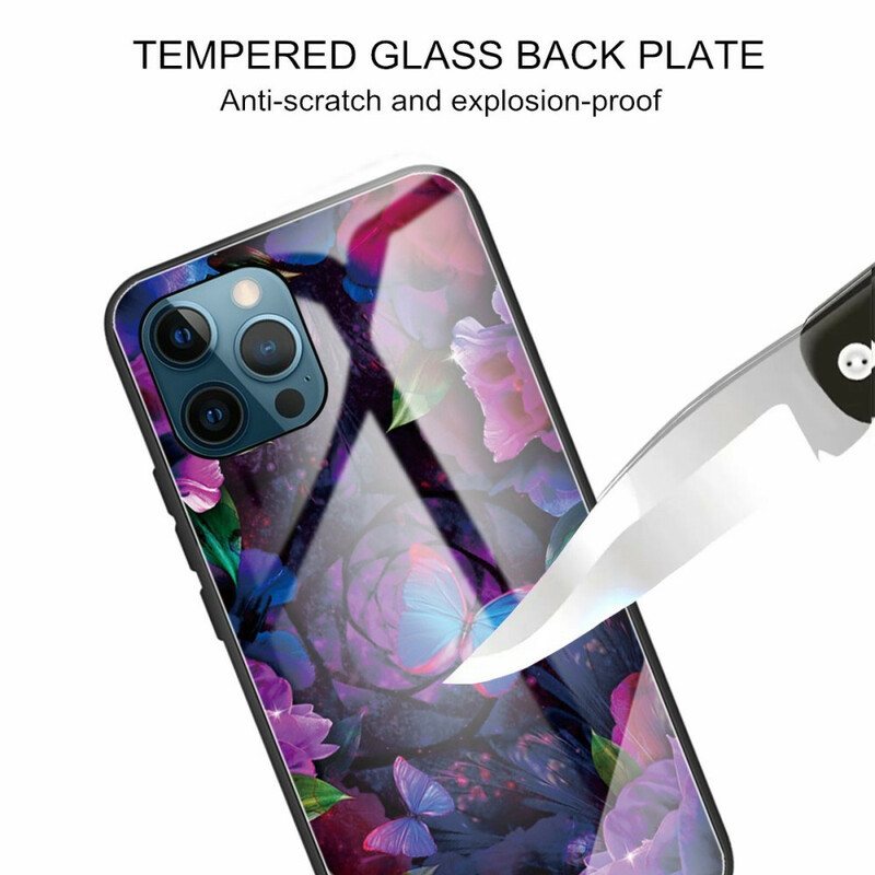 Deksel Til iPhone 13 Pro Sommerfuglvariasjon Herdet Glass