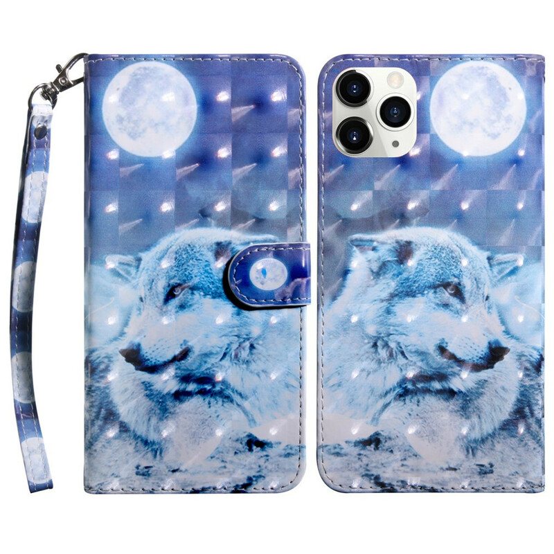 Folio Deksel Til iPhone 13 Pro Lys Spot Gerald The Wolf