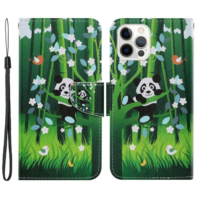 Folio Deksel Til iPhone 13 Pro Panda Walk