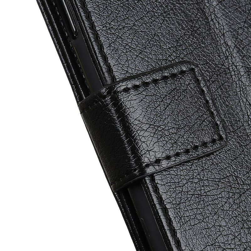 Folio Deksel Til iPhone 13 Pro Stil Nappa Leather Vintage Nagler