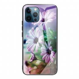 Mobildeksel Til iPhone 13 Pro Realistiske Blomster I Herdet Glass