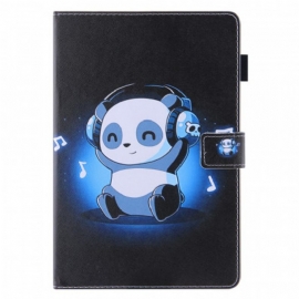 Folio Deksel Til iPad Mini 6 (2021) Panda I Hodetelefoner