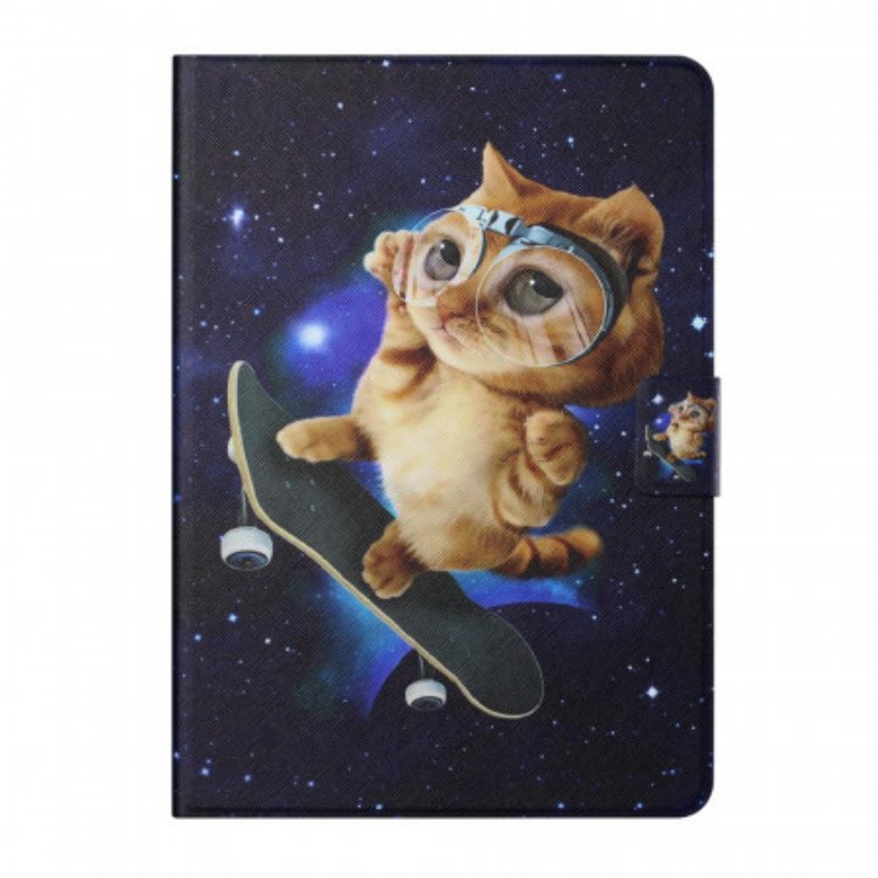 Lærdeksel Til iPad Mini 6 (2021) Cat Skateboarding