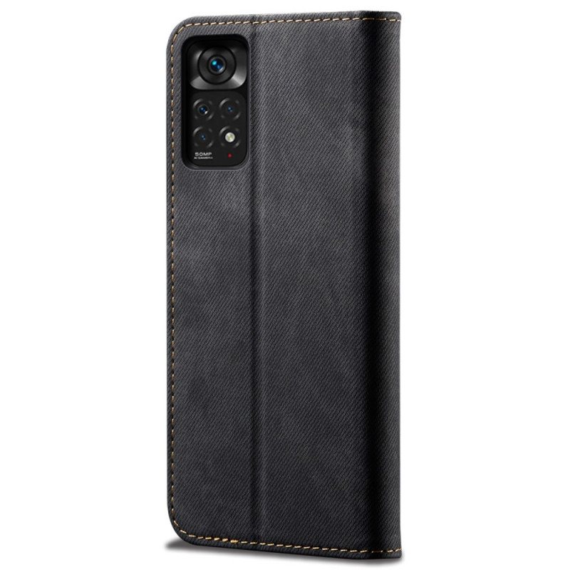 Beskyttelse Deksel Til Xiaomi Redmi Note 11 Pro / 11 Pro 5G Folio Deksel Denim Stoff