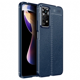 Deksel Til Xiaomi Redmi Note 11 Pro / 11 Pro 5G Dobbel Linje Litchi Leather Effect