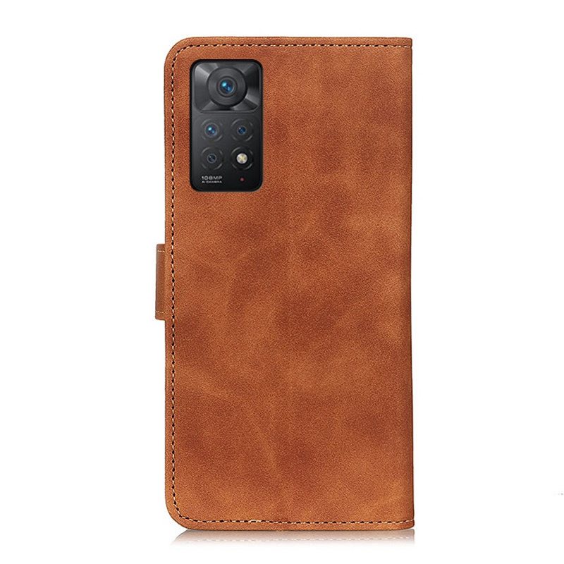 Folio Deksel Til Xiaomi Redmi Note 11 Pro / 11 Pro 5G Khazneh Vintage Skinneffekt