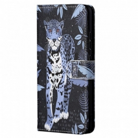 Folio Deksel Til Xiaomi Redmi Note 11 Pro / 11 Pro 5G Med Kjede Strappy Leopard