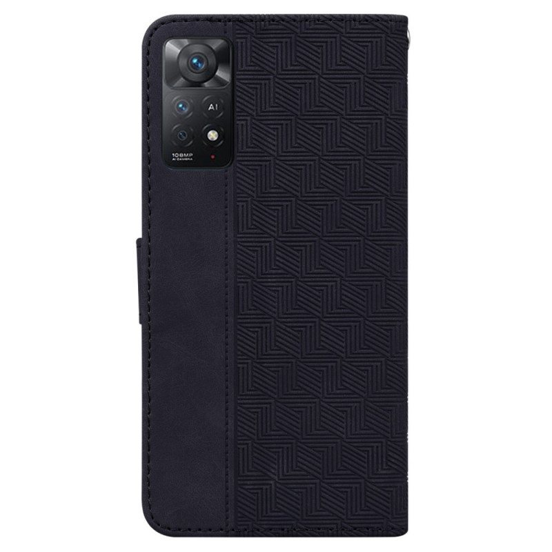 Folio Deksel Til Xiaomi Redmi Note 11 Pro / 11 Pro 5G Med Kjede Strappy Mønster