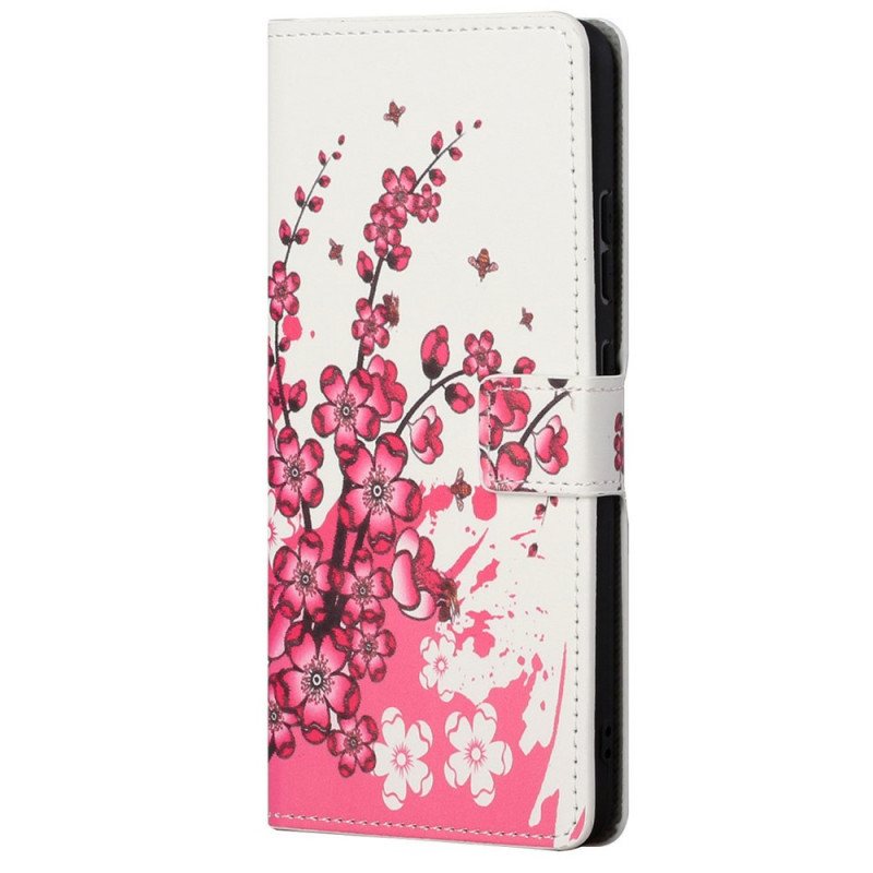 Folio Deksel Til Xiaomi Redmi Note 11 Pro / 11 Pro 5G Tropiske Blomster