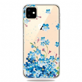 Deksel Til iPhone 11 Bukett Med Blå Blomster