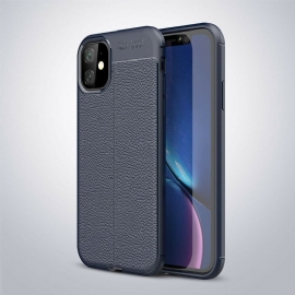 Deksel Til iPhone 11 Dobbel Linje Litchi Leather Effect