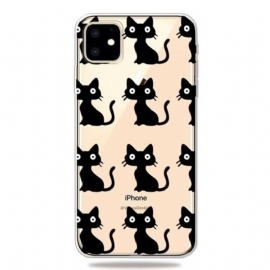 Deksel Til iPhone 11 Flere Svarte Katter