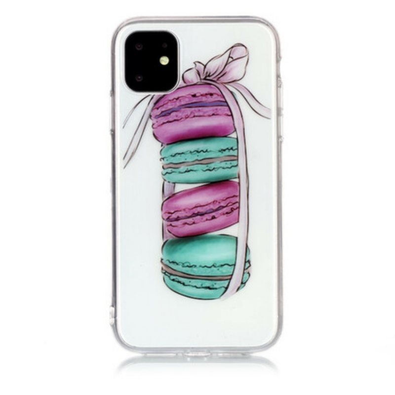 Mobildeksel Til iPhone 11 Gjennomsiktige Gourmetmacarons