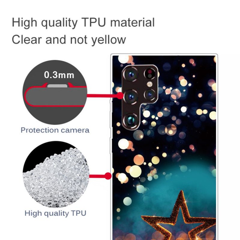Deksel Til Samsung Galaxy S22 Ultra 5G Fleksibel Stjerne